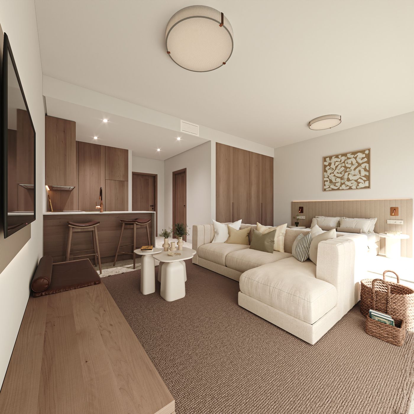 Studio B13 - T0 - CARVOURT apartment block