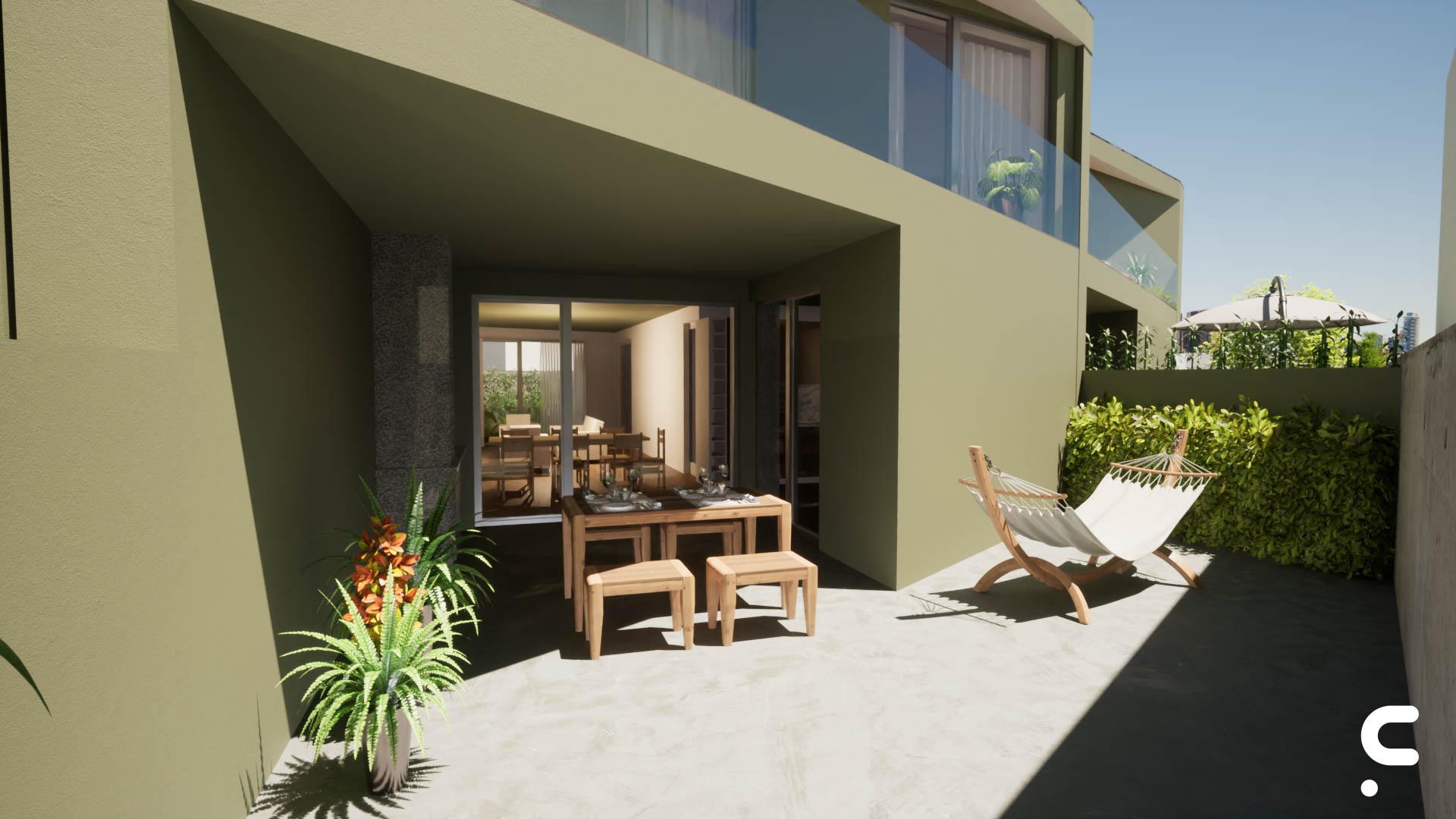 Casa de 3 dormitorios + oficina en condominio privado con piscina
