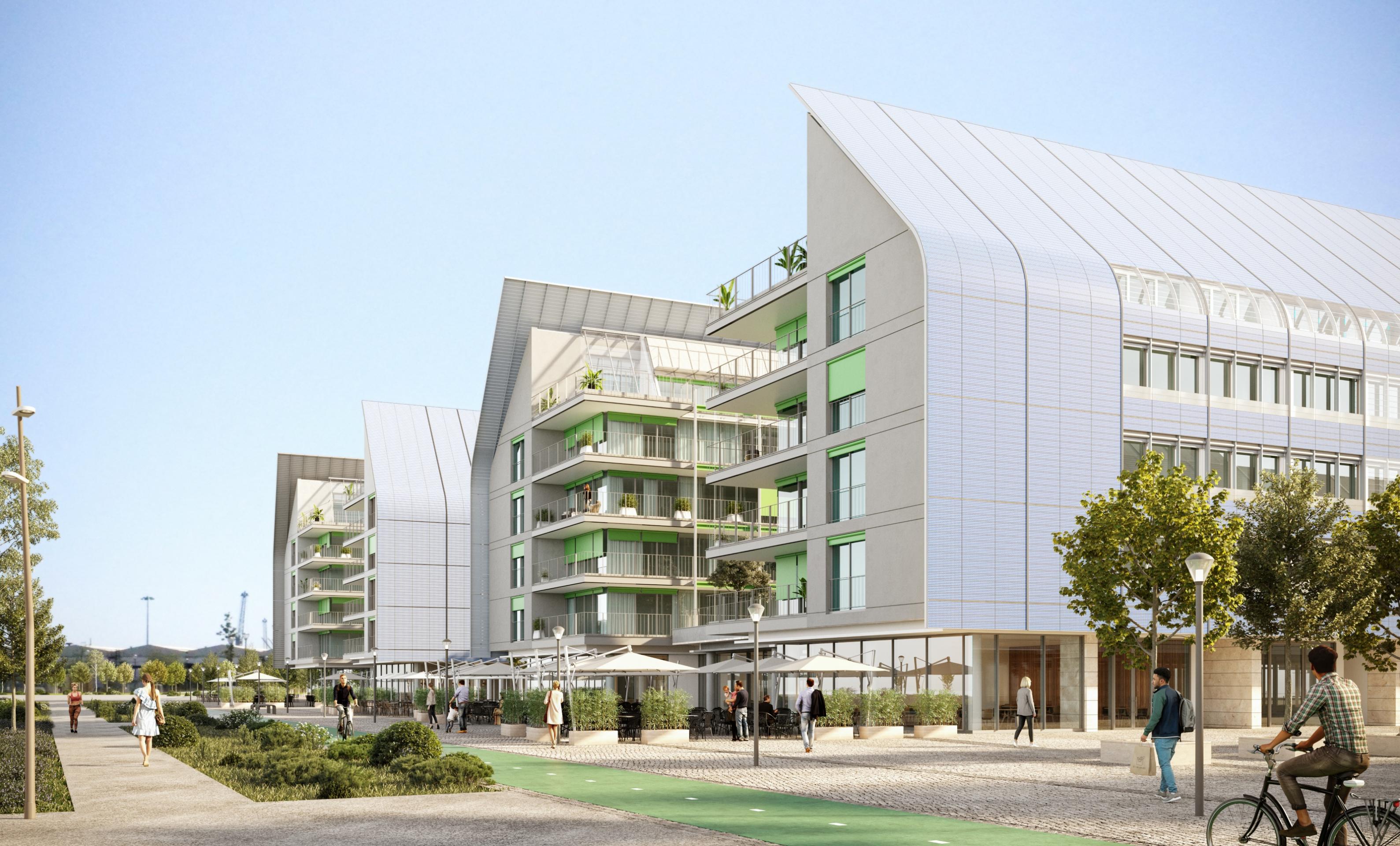 Apartamento nuevo de 2 dormitorios en un exclusivo condominio junto al río Tajo, Lisboa.