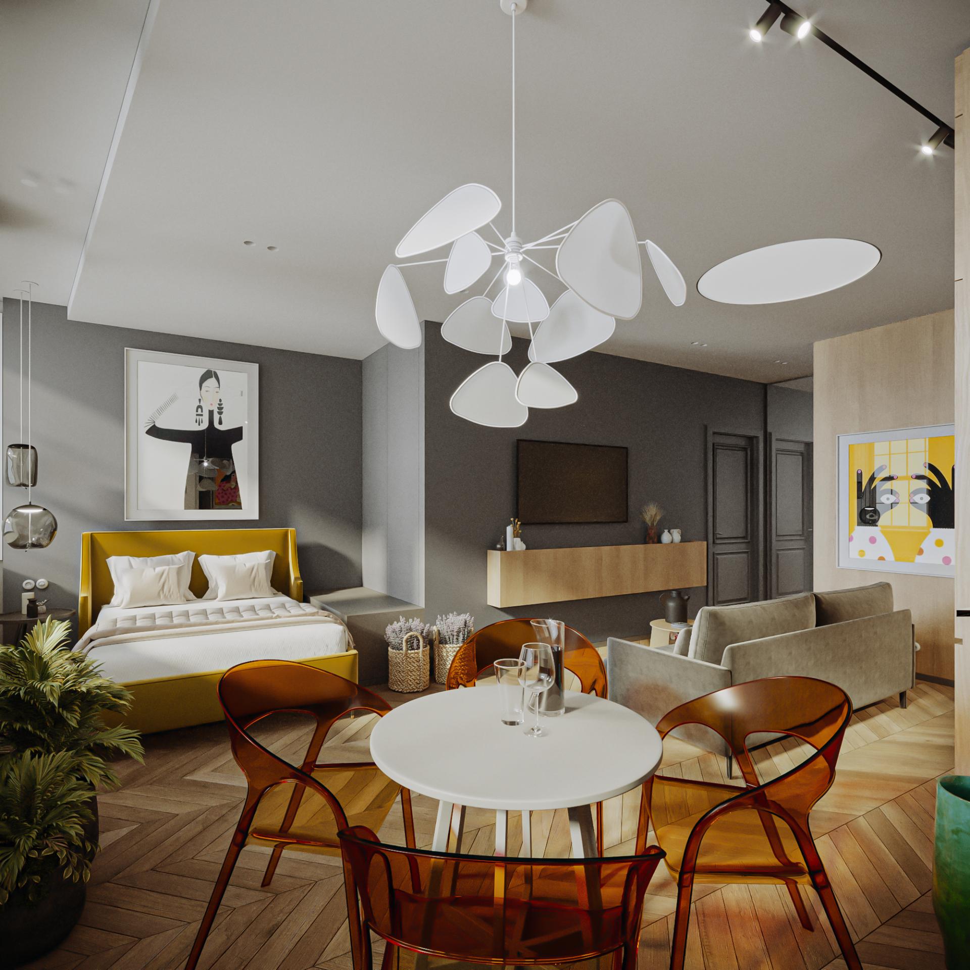 Studio apartment of 45m2 on Rua do Comércio in Porto.