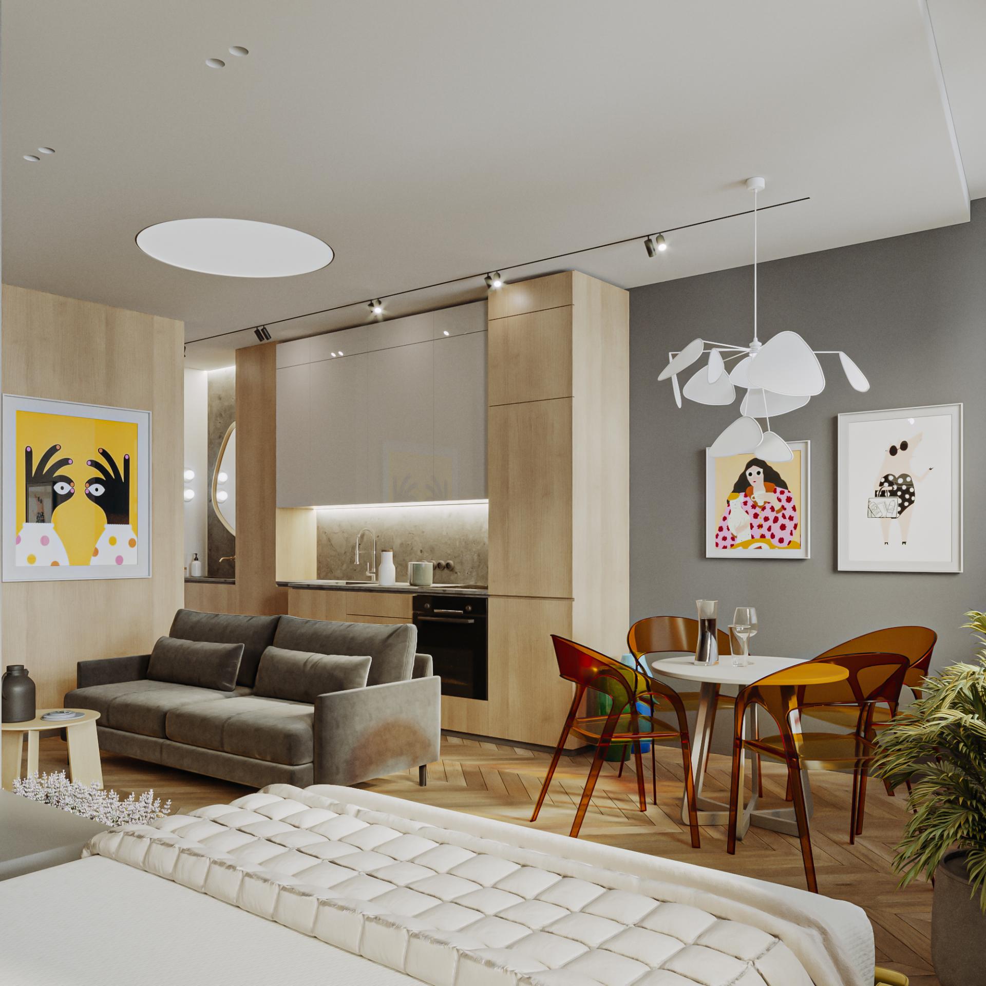 Studio apartment of 45m2 on Rua do Comércio in Porto.