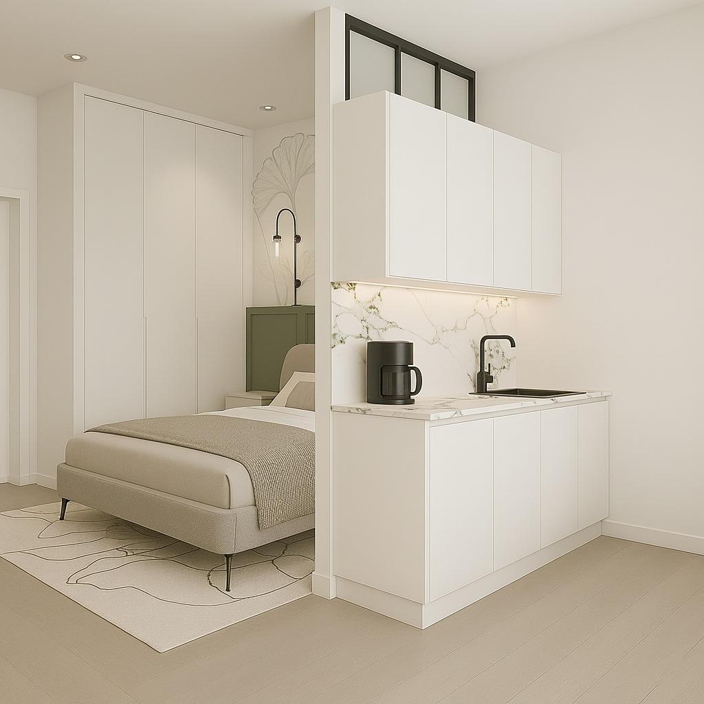 Apartamento T1 em Pireu com Rooftop e Piscina