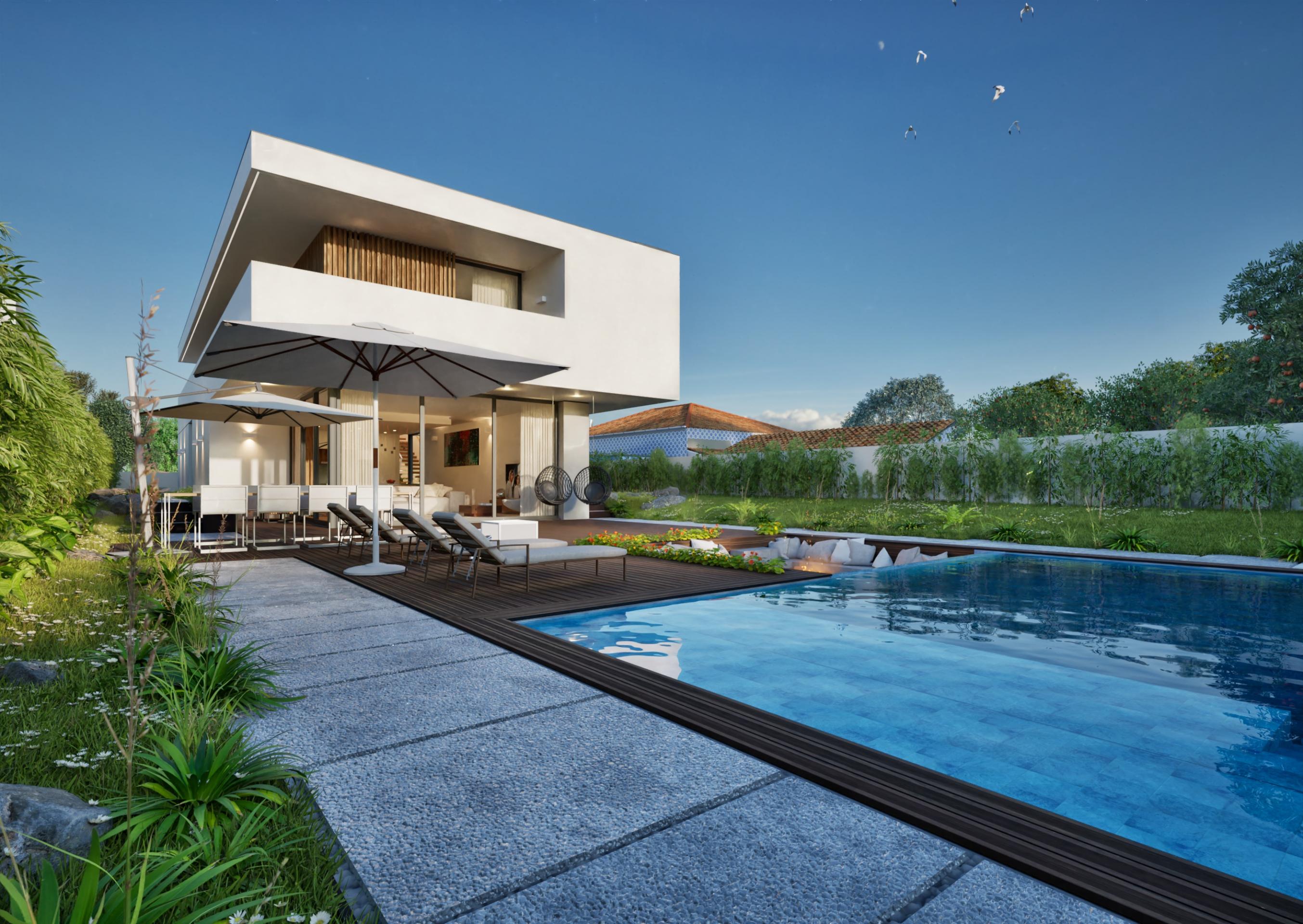 Maison haut de gamme 3 chambres avec piscine chauffée