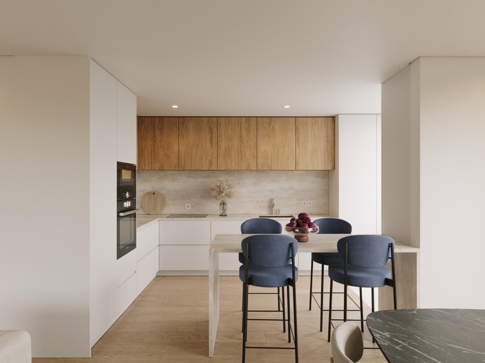 Apartamento T3 com garagem e vista para o Mar