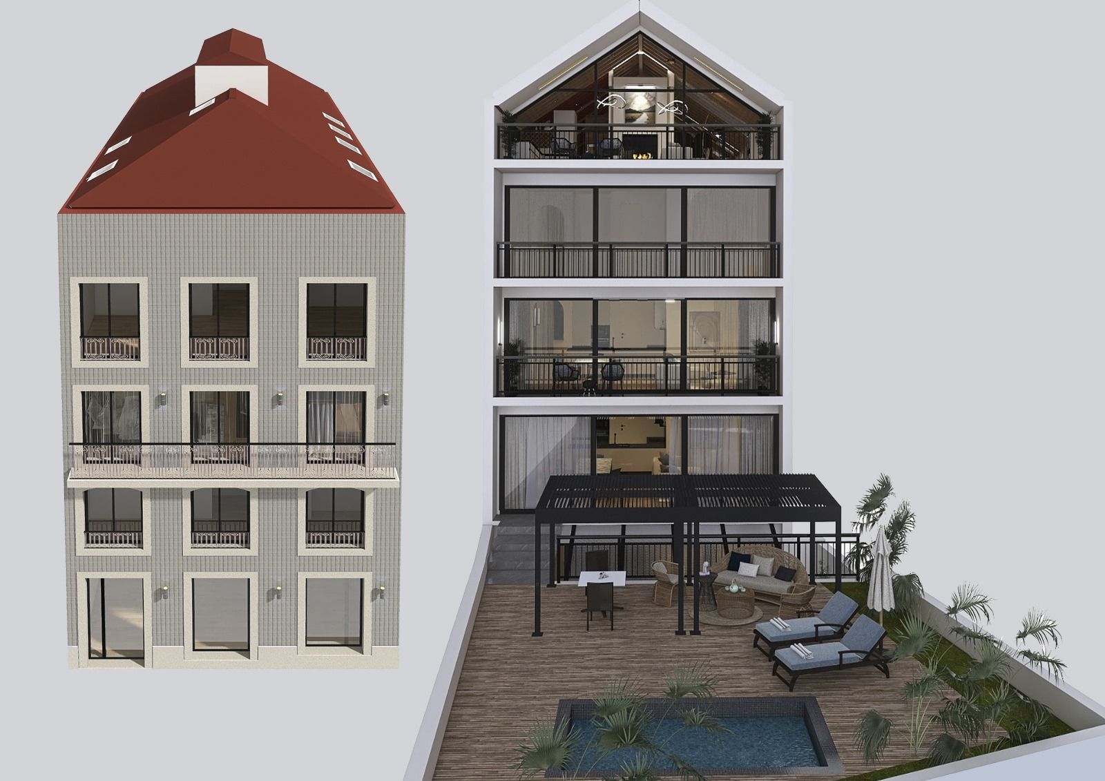 One-bedroom apartment in a historic building with a balcony in the center of Porto.