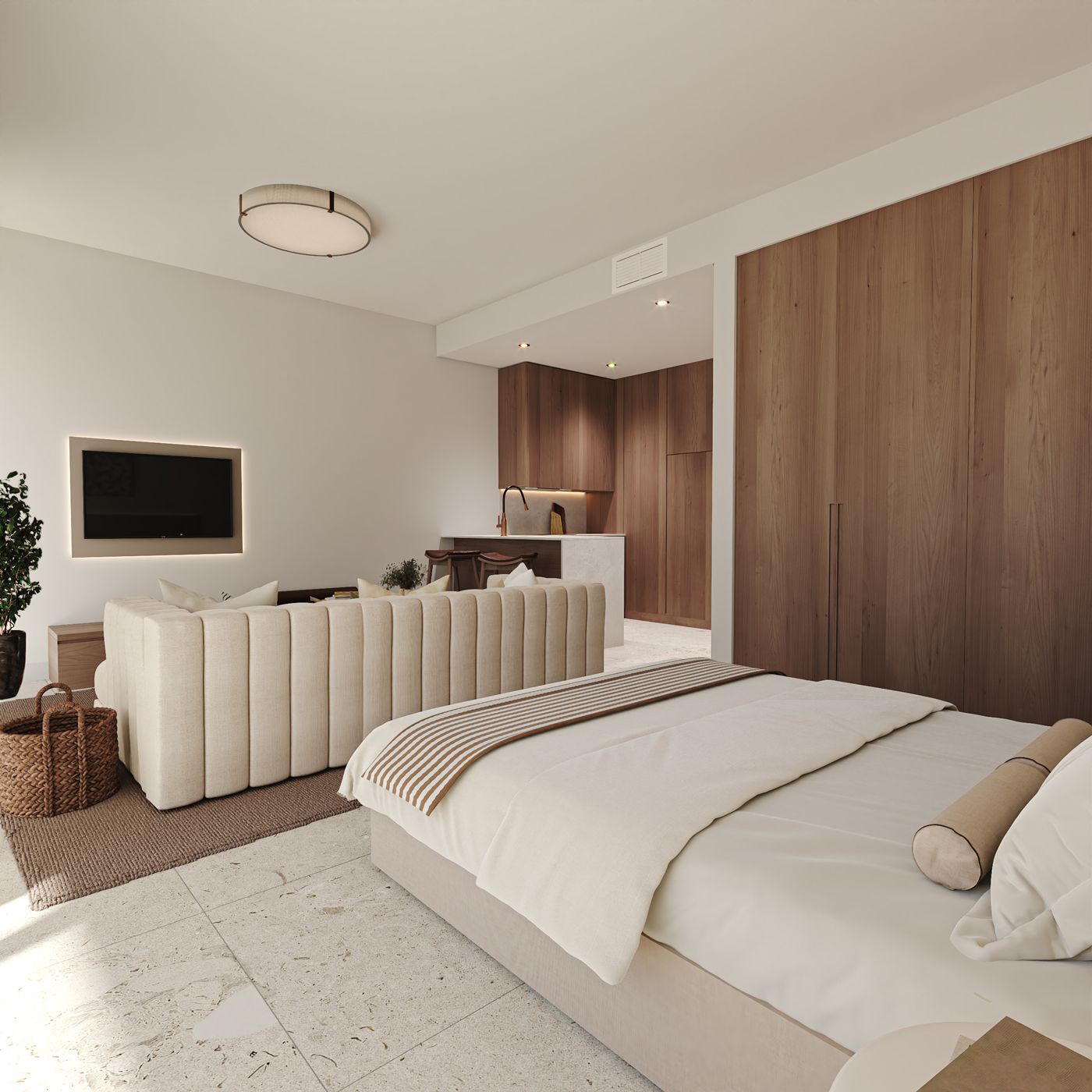 Studio A18 - T0 - CARVOURT apartment block